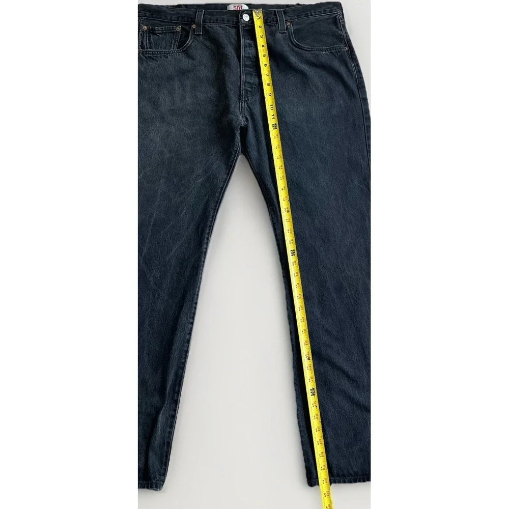 Levi's‎ 501 Original Fit Jeans Button Fly Iconic Straight Leg Black Men's 40x34